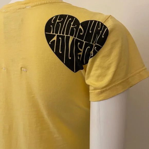 Harajuku Lovers Yellow Graphic Tee Vintage 2000 - Picture 10 of 12